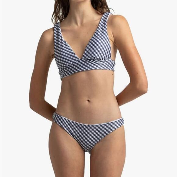 Raisins NEW Reversible Tropical/Purple Gingham Bikini Size Large - Picture 3 of 13